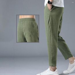 Men's Pants Stylish Elastic Waistband Breathable Outdoor Training Gym Ultra-thin Trousers Colorfast Casual Daily Clothing