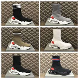 Designer luxury brand men's casual shoes long tube spring socks with a 5.5cm increase in sole for both men and women Detailed information search for customer service