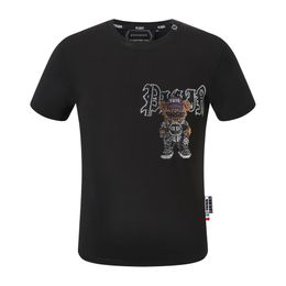 pleinxplein pp Men's T-Shirts Original design Summer shirt plein T-shirt pp cotton rhinestone shirt short sleeve 121 black white Colour