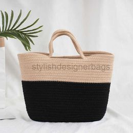 Beach version of ins wind cotton rope woven handbag 2023 new straw bag with large capacity and fashionable trend for womenstylishdesignerbags