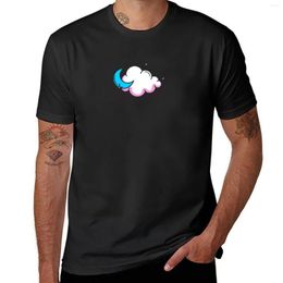 Men's Polos Subtle Transgender Pride Moon And Cloud T-Shirt Quick Drying Shirt Sweat Shirts Graphics T Mens Funny