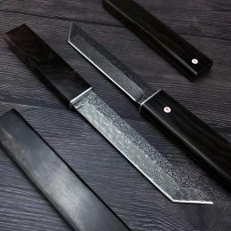 Faca guerreira vg10 lâmina forjada damasco e alça de ebsewood de alta qualidade bisbilhotar 3 estilos disponíveis ferramentas externas táticas kniv tático