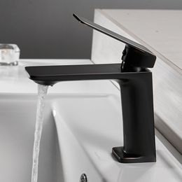 Bathroom Sink Faucet Single Handle Hole Black Faucet Basin Taps Deck Vintage Wash Mixer Tap Crane