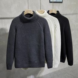 Men's Sweaters Brand Men Turtleneck And Pullovers Fashion Knitted Sweater Winter Knitwear Homme Casual Solid Clothes E145