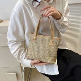 Beach Grass woven beach straw bag Japan and South Korea simple summer large capacity leisure vacation travel shopping bagstylishdesignerbags