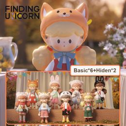 Blind box Molinta Party Animal Series Blind Box Kawaii Anime Action Figure Mystery Box Toys Dolls Animal Model Desktop Ornaments Girl Gift 230812