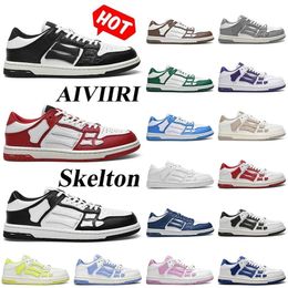 Designer Men Athletic Shoes Skelet Bones Runner Women Men Sports Shoes Retros Sneakers Skel Top Low Casual Shoes Genuine Leather Lace Up Trainer Basketball Shoes