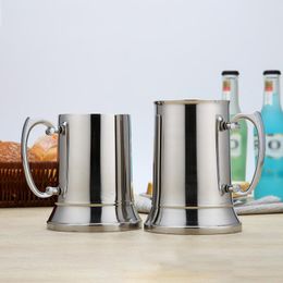 Mugs 450/560ML Bilayer 304 Stainless Steel Milk Coffee Cars Beer Cups Tankard Stein For Office Double Wall
