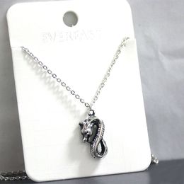 Everfast 5pc/Lot DIY Vintage 3D Dragon Stainless Steel Custom Pendant Chinese Culture Animal Zodiac Dragon Necklace Men Women Memorial Jewelry SN199