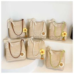 Beach Bags Fashion casual straw woven bag 2023 summer new simple and fashionable large capacity tote bag casual shoulder bag for womenstylishdesignerbags