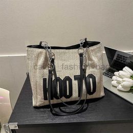 Beach Bags 2023 Summer New Bag ins Grass Woven Bag One Shoulder Crossbody Bag Small and Simple Large Capacity Tote Bag Women's Bag caitlin_fashion_bags