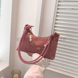 Evening Fashion Handheld for Women Summer Chain Pearl Simple Casual One Oblique Lower Bagstylishhandbagsstore