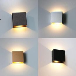 Wall Lamp 6W 12W Lampada LED Aluminium Light Rail Project Square Bedside Room Bedroom Lamps Arts