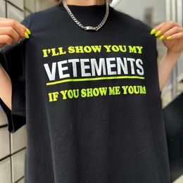 Oversized Men T Shirt 1 Quality Letter Printing High Street Loose Round Neck T Shirt