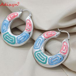 Hoop Earrings Adixyn Trendy Colourful Colour Round For Women Jewellery Afican/India Gifts N04244