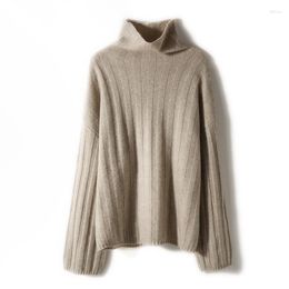 Women's Sweaters 2023 Woman Winter Cashmere Knitted Pullovers Jumper Warm Female Turtleneck Blouse Blue Long Sleeve Clothing