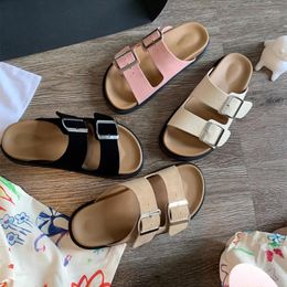 Slippers Summer Women's Fashion Women Slipper Casual Beach Double Buckle Non-slip Flat Slides Shoes 2023 Sandalias