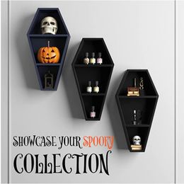 Decorative Objects Figurines Coffin Shelf Ornaments Crystal Essential Oil Partition Personality Multipurpose Home Decoration Floating Shelves 230812