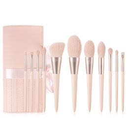 Makeup Tools 11 pcs Pink Brushes Set Eyebrow Eyelash Powder Synthetic Hair Foundation Brush Make Up For Women 230812