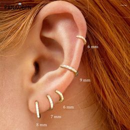 Hoop Earrings PANAOBEN 925 Sterling Silver For Women/Men Fashion Piercing Exquisite Small Hoops Earings BoneTiny Girl Trend Jewellery
