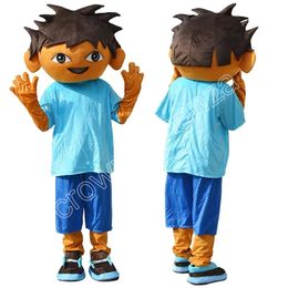 High Quality Cartoon Boy Mascot Costume Walking Halloween Suit Large Event Costume Suit Party dress