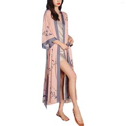 Women's Sleepwear Satin Pyjamas Seven Sleeve Long Hooded Robes For Women Zipper Dog Robe Fuzzy Coats With Hood
