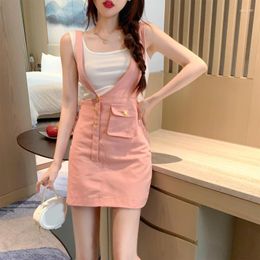 Women's Tracksuits Clothing Summer Outfits 2023 Arrival Strap Dress Sweet Spicy Girl Tank Top Fashion Two Piece Set Trend