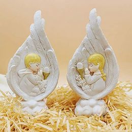 Decorative Objects Figurines Angel Wings Art Garden Statue Deformation Resistant Exquisite Craft Decoration Sculpture Home Room 230812