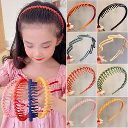 Hair Accessories 39 Style Matte Solid Color Child Bands Simple Toothed Non-slip Hairband Girl Face Wash Hoop Headband