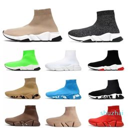 Sock shoes designer men casual shoes womens speed trainer socks boot speeds shoe runners runner sneakers Knit Women 1.0 Walking triple Black White Red Lace Sports 36-