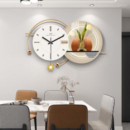 Wall Clocks Bedroom Luxury Clock Office Nordic Stylish Golden Minimalist Girls Reloj Digital Pared Decoration