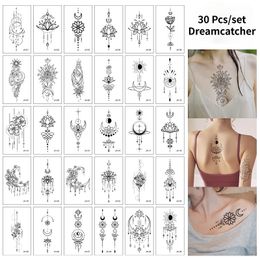 Temporary Tattoos 30pcs set Tatuajes Temporales Sexy Fake Tattoo for Woman Hands Arm Body Waterproof Tatouage Temporaire Femme 230812