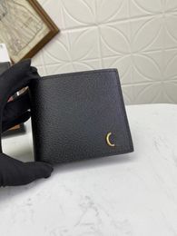 Classic calfskin wallet Fashion folding card bag large capacity wallet