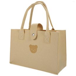 Storage Bags Bear Handbag Book Bag Tote Women Purses Multi-function Foldable Travel Shopping Office Portable