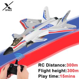 ElectricRC Aircraft RC Plane J20 Fighter Remote Control Aeroplane Anticollision Soft Rubber Head Glider with Culvert Design Toys 230812