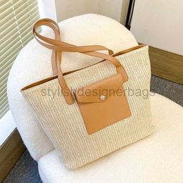 Beach Bags Large Capacity Straw Woven Women's Bag 2023 Summer New Korean Simplified College Student Commuter Tote Bagstylishdesignerbags