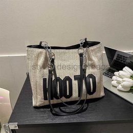 Beach Bags 2023 Summer New Bag ins Grass Woven Bag One Shoulder Crossbody Bag Small and Simple Large Capacity Tote Bag Women's Bagstylishdesignerbags