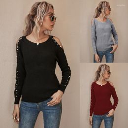 Women's Sweaters 2023 Autumn And Winter Women Jacquard Beaded Sweater