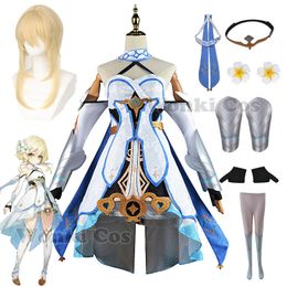 Cosplay Genshin Impact Lumine Cosplay Costume Game Clothes Genshin Lumine Dress Wig Full Set Outfits Party Costumes 230812