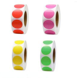 Gift Wrap 100-500pcs 1inch Round Blank Handmade Sticker Green White Pink Paper Stickers Scrapbooking S Labels