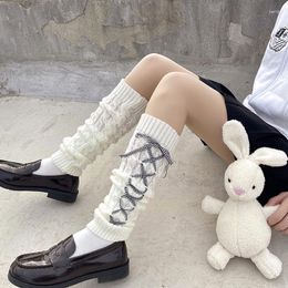 Women Socks Lolita Japanese Ankle Warmer For Girl Gothic Long Women's Leggings Knee Winter Knitted Cosplay Heap