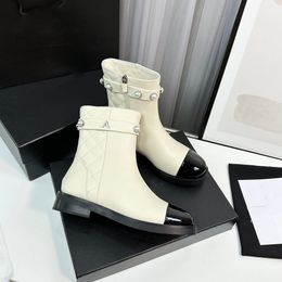 Luxury Designer Boots Women Ankle Booties Winter Channel Leather Boot Martin Platform Letter CCity DFCVBCVB