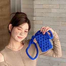 Beach Bags 2023 New Knitted Bag Hollow out Mobile Phone Bag Cross Body Small Bagstylishdesignerbags