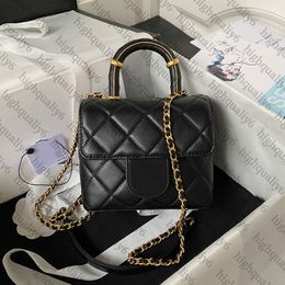 Designer Mini Flip Bag Luxury Leather Chain Bag CC10A Mirror Quality Crossbody Bag Exquisite Packaging