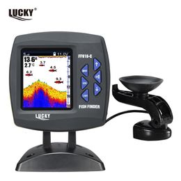 Fish Finder KKMOON Colour Screen Wired Fish Finder Dual Frequency 328ft/100m Water Depth Boat Fish Finder LUCKY FF918-C100DS 230812