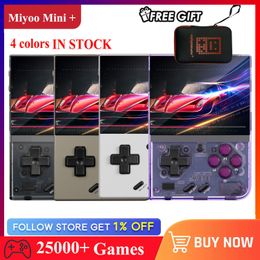 Portable Game Players Miyoo Mini + Miyoo Mini Plus V2 Mini+ Retro Handheld Game Console 128GB Cortex-A7 Linux System 3.5-inch IPS Screen Game Player 230812