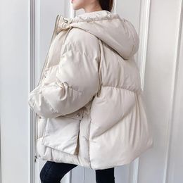 Women's Trench Coats Cotton-padded Coat 2023 Short Winter Jacket Korean Women Warm Hooded Down Cotton Parkas Female Casual Loose Outwear