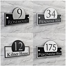 Garden Decorations Customised Latest Style House Signs Address Plaques Door Numbers Personalised /See Colour Options 230812