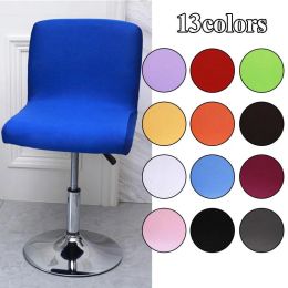 Chair Covers 1x Counter Pub Stool Cover Polyester Side Short Back Kitchen Seat Slipcovers Bar Furniture Protector