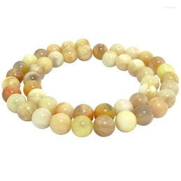 Strand 2023 Factory Bracelet Round Gem Stone Bead Natural Rose Quartz Loose Gemstone Pink Crystal Beads For Jewellery Making